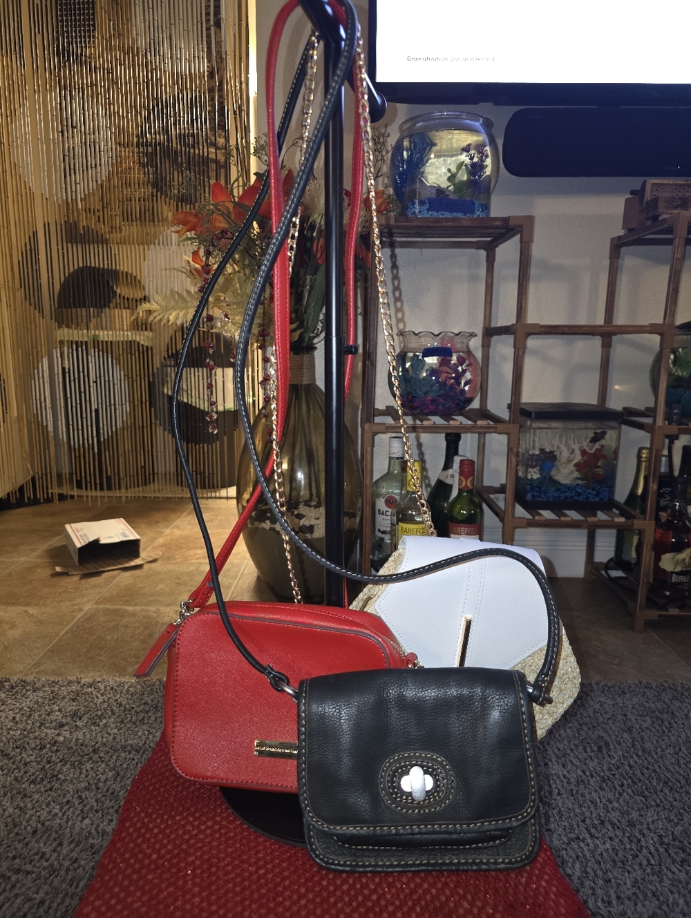 📢 Crossbody Bundle📢 Red, Black and White Women’s Crossbody Bag Set